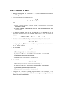 Tema 2: Ecuaciones no lineales