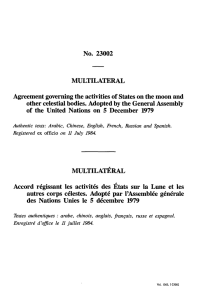 No. 23002 MULTILATERAL Agreement governing the activities of