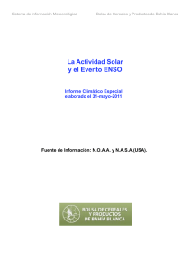 La Actividad Solar y el Evento ENSO