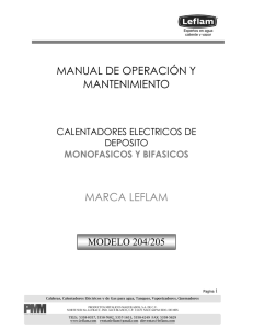 MANUAL CALENTADOR ELECTRICO LEFLAM 204 205