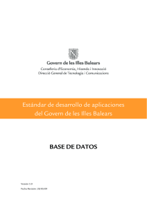 Estándares BBDD - Govern de les Illes Balears