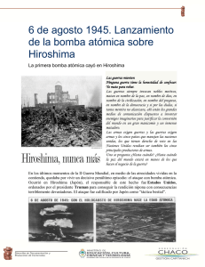 6 de agosto 1945. Lanzamiento de la bomba atómica sobre Hiroshima