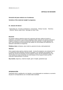 Variación del peso materno en el embarazo