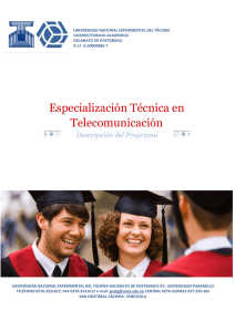 Especialización Técnica en Telecomunicación