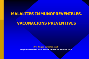 Malalties inmunoprevenibles. Vacunacions