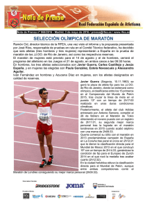 selección olímpica de maratón - Real Federación Española de