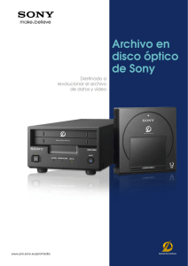 Archivo en disco óptico de Sony