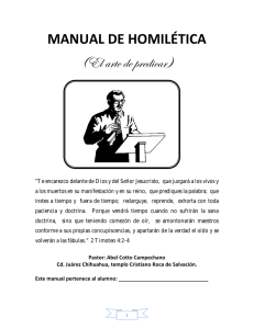 MANUAL DE HOMILÉTICA (El arte de predicar)