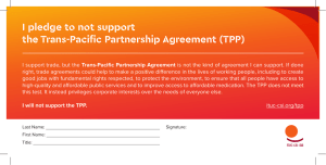 I pledge to not support the Trans-Pacific Partnership Agreement (TPP)