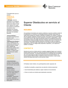 Superar Obstáculos en servicio al Cliente