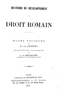 Histoire du développement du droit romain / oeuvre posthume de R