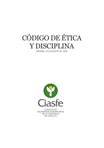 código de ética y disciplina - Colegio de Ingenieros Agrónomos de