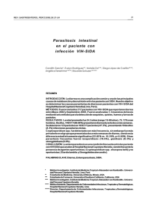 Parasitosis intestinal en el paciente con infección VIH-SIDA
