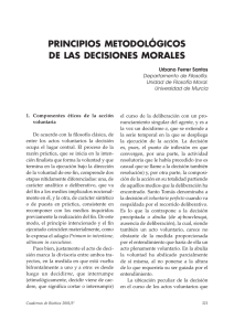 PRINCIPIOS METODOLÓGICOS DE LAS DECISIONES MORALES