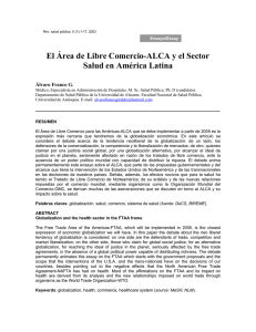 El Área de Libre Comercio-ALCA y el Sector Salud en América Latina
