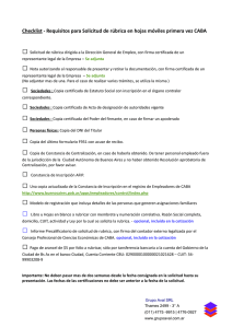 Checklist - Requisitos para Solicitud de rúbrica en hojas móviles