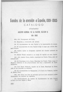 Fondos de la anexión a España, 1861-1865