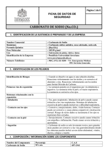 CARBONATO DE SODIO (Na2CO3) - Pontificia Universidad