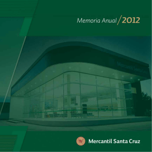 Carta del Presidente - Banco Mercantil Santa Cruz