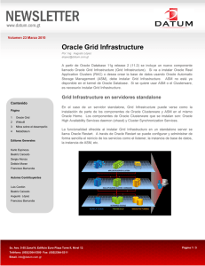 Oracle Grid Infra Oracle Grid Infrastructure - Newsletter