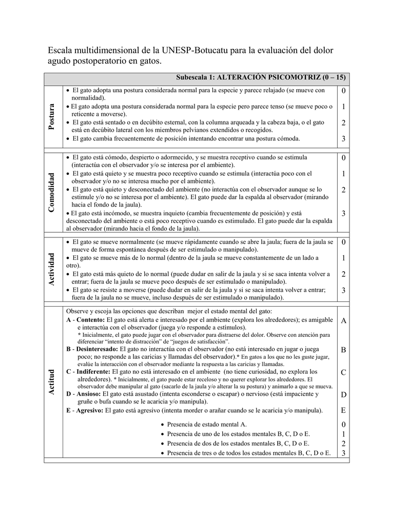 Escala Multidimensional De La UNESP Botucatu