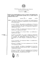 por el cual se reglamenta la ley n° 5554 del 5 de