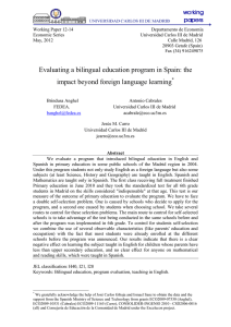 Evaluating a bilingual education program in Spain - e