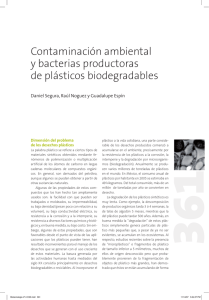Contaminación ambiental y bacterias productoras de plásticos