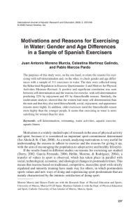 Motivations and Reasons for Exercising in Water: Gender and Age