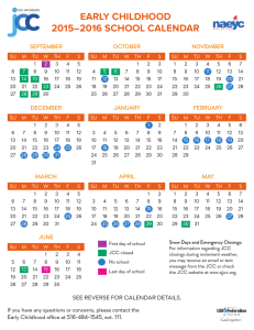 early childhood 2015–2016 school calendar