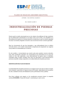 INDUSTRIALIZACIÓN DE PIEDRAS PRECIOSAS - Espae