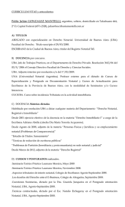 Curriculum vitae - Escribania Mantelli