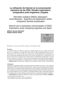 La utilización de Internet en la comunicación expresiva de las ONG