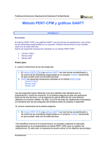 Método PERT-CPM y gráficas GANTT