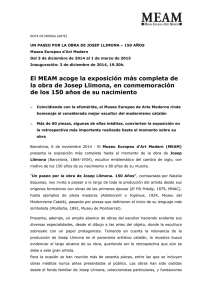 Nota de prensa · Un paseo por la obra de Josep Llimona