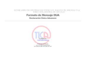 Formato de Mensaje DUA - Ministerio de Hacienda