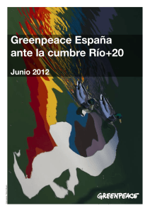Greenpeace España ante la cumbre Río+20