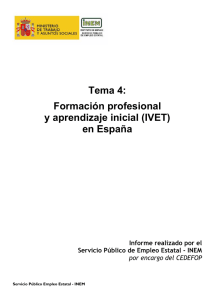 Formación profesional y aprendizaje inicial (IVET)