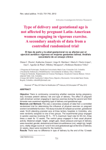 Type of delivery and gestational age is not affected by pregnant