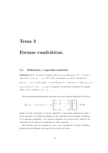 Tema 3 Formas cuadráticas.