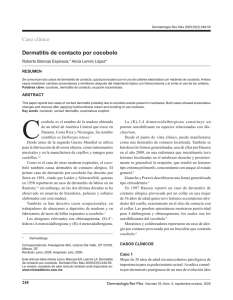 Dermatitis de contacto por cocobolo Caso clínico