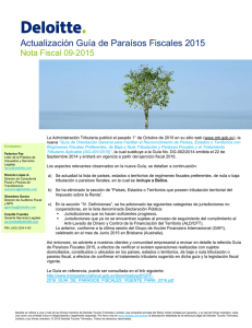 Actualización Guía de Paraísos Fiscales 2015