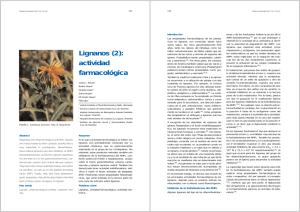 Lignanos (2): actividad farmacológica