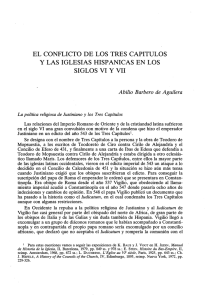 El conflicto de los Tres Capítulos y las iglesias hispánicas en los