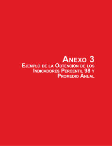 Anexo 3. Ejemplo de la Obtención de los Indicadores Percentil 98 y