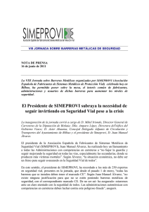 El Presidente de SIMEPROVI subraya la necesidad de seguir