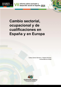 4.1 Cambio sectorial, ocupacional y de cualificaciones en España y