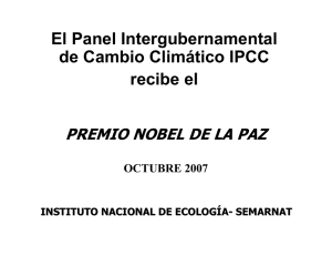 El Panel Intergubernamental de Cambio Climático IPCC recibe el