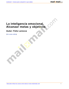La inteligencia emocional. Alcanzar metas y objetivos