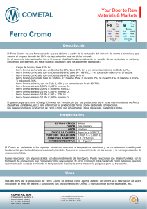 Ferro Cromo - Cometal SA